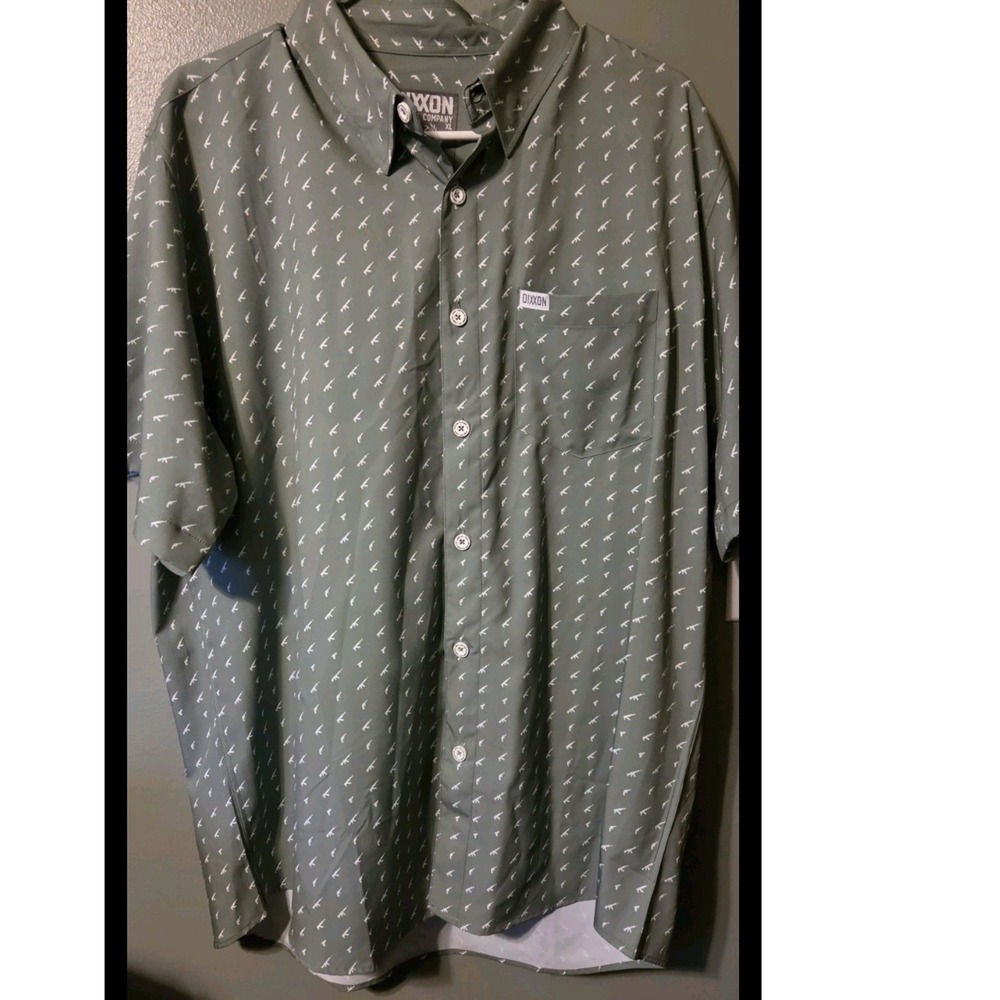 Dixxon Flannel Co High Caliber Shirt Mens XL Green Short Sleeve Button Down